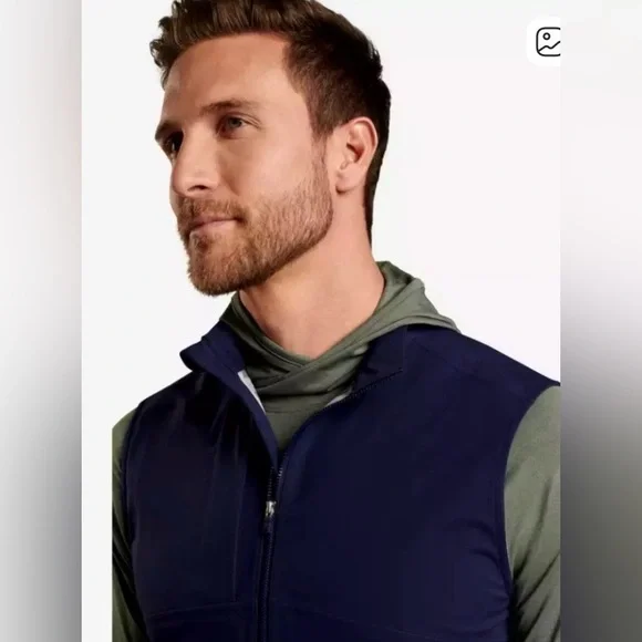 Peter Millar Crown Sport Kinetic 3L Performance Vest XL Navy Excellent Preowned - Picture 4 of 10